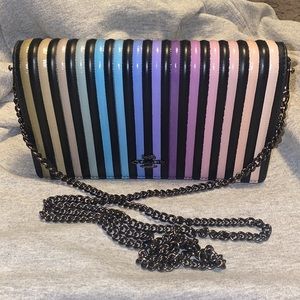 Coach Callie fold over ombre clutch